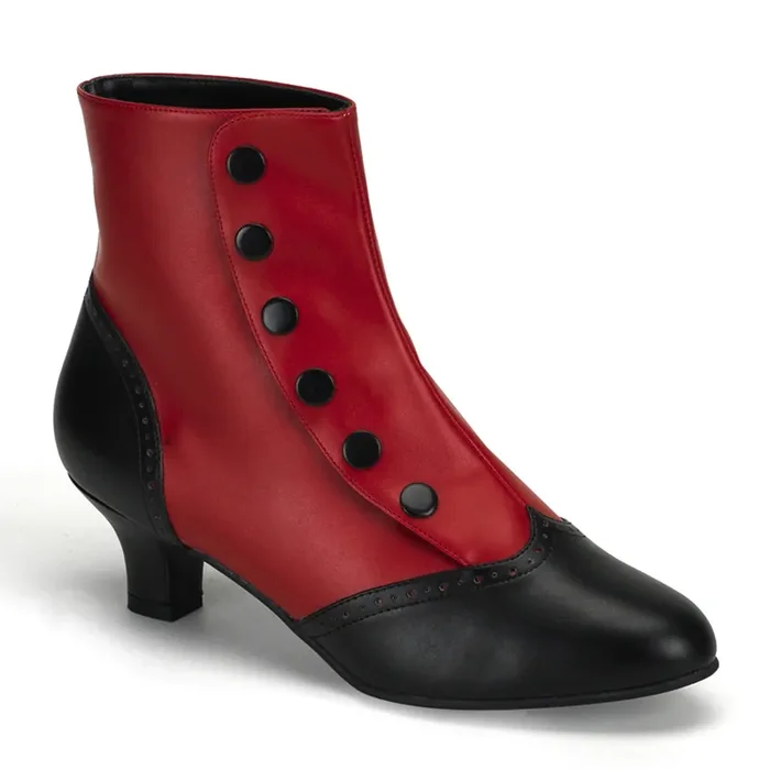 Flora-1023 (High Heel Größe 12 – Gr. 42, High Heel Farbe Weiß Schwarz Kunstleder)