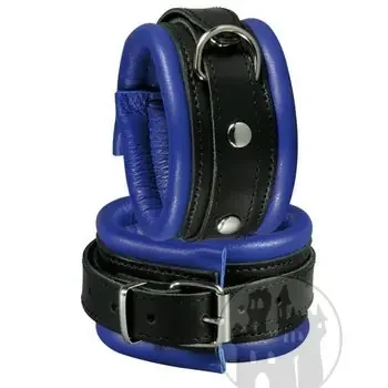 Fussfessel blau mit D-Ring