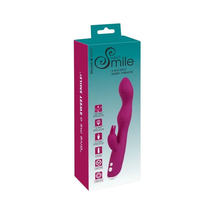 G-Punkt »Smile« Rabbitvibrator mit 3 Motoren – Lila