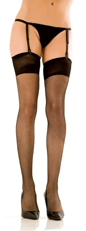 G-string & fishnet thigh high