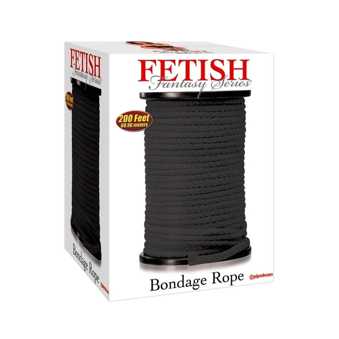 Geflochtenes Bondage-Seil – 60 Meter lang – Schwarz