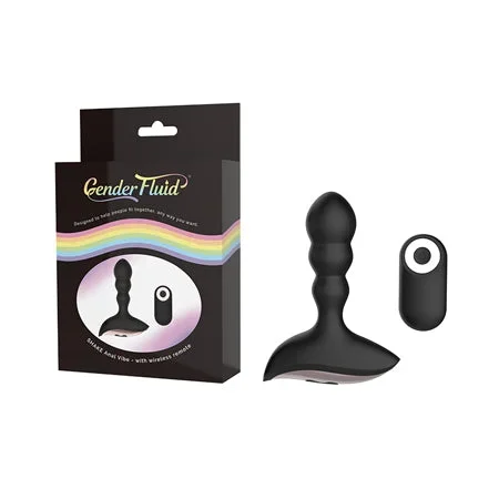 Gender Fluid Shake Anal Vibe w/Remote – Black