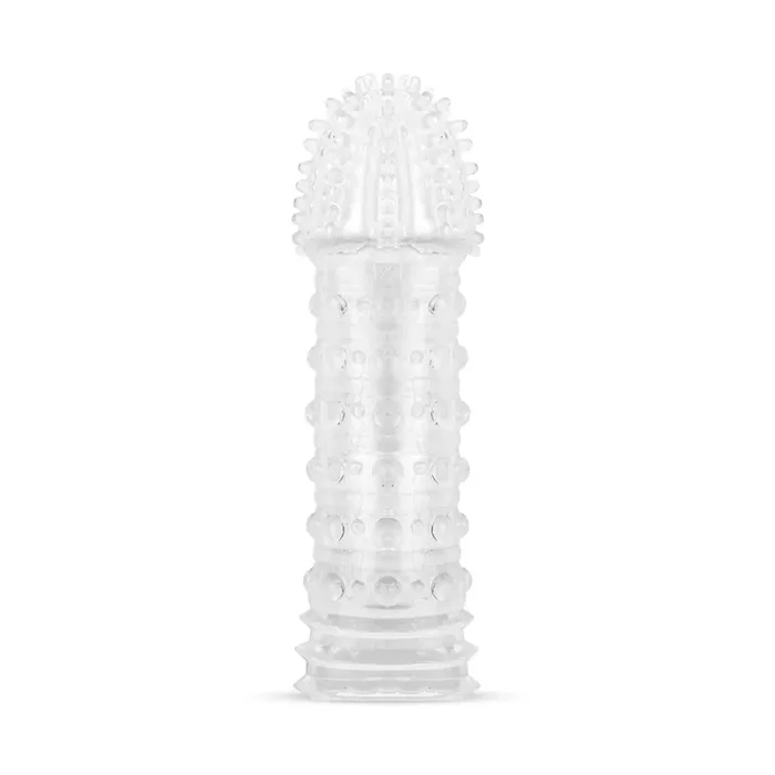 Gerippte Penis-Hülle – Transparent