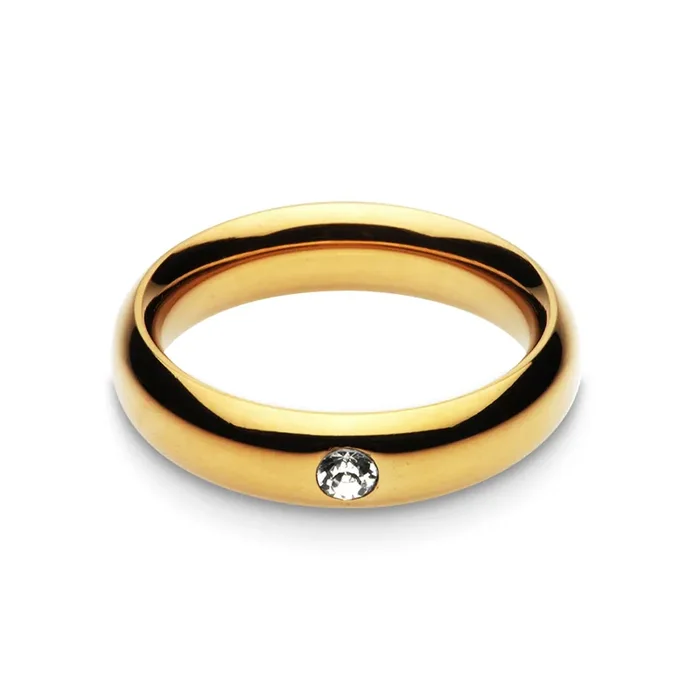 Geschmückter goldener Donut-Cockring