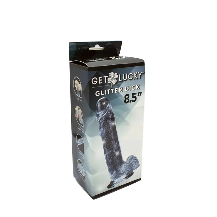 Get Lucky 8.5′ Real Skin Glitter Dick – Clear