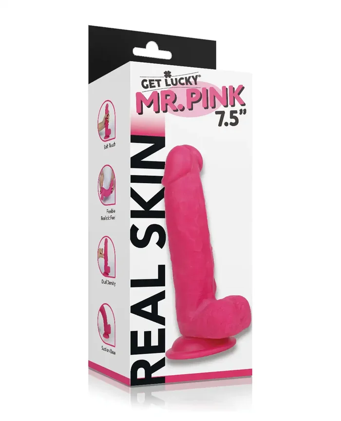 Get Lucky Mr. Pink 7.5″ Dual Layer Dong
