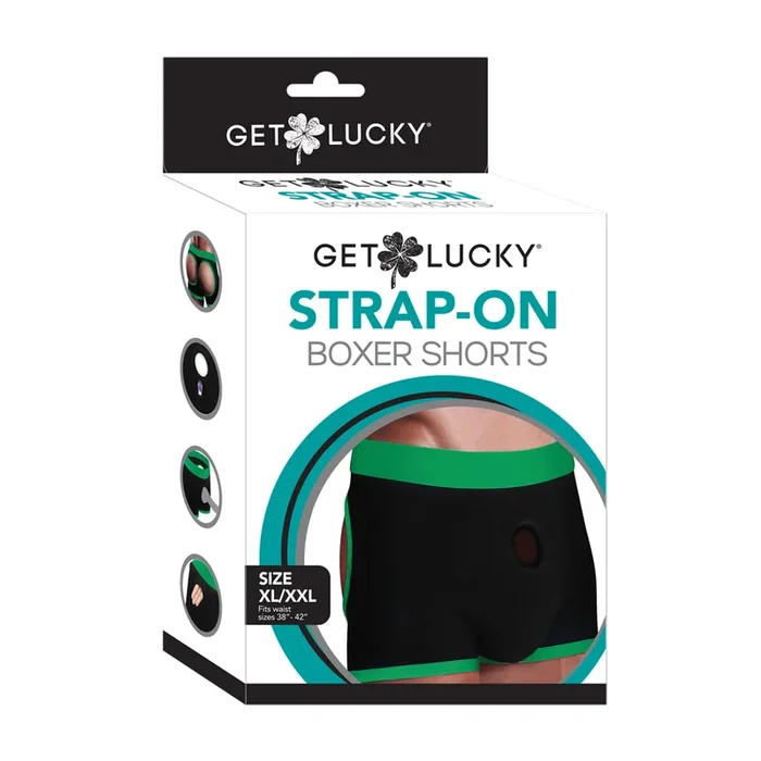 Get Lucky Strap On Boxers – XL-XXL Black/Green