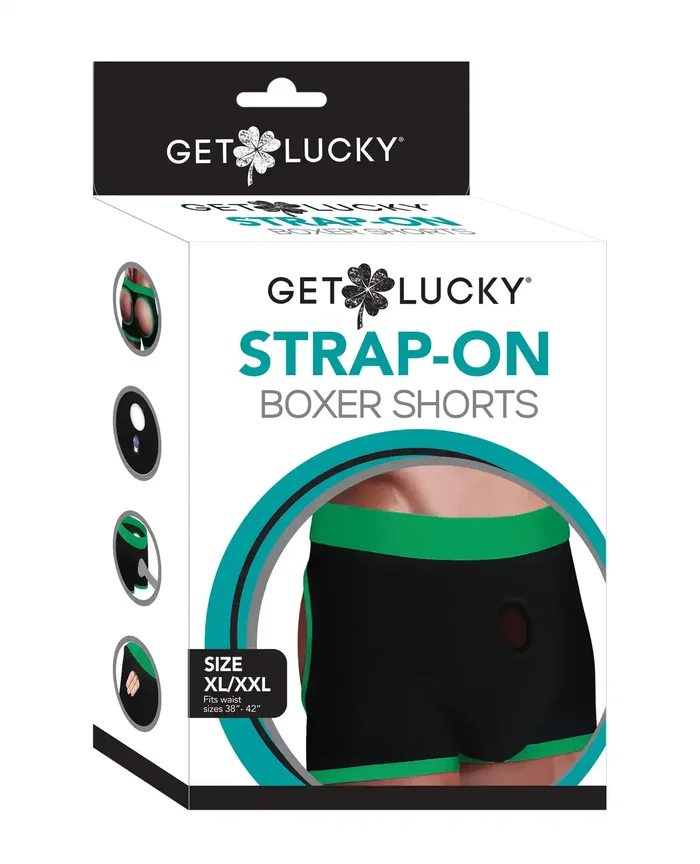 Get Lucky Strap On Boxers – XL-XXL Black/Green