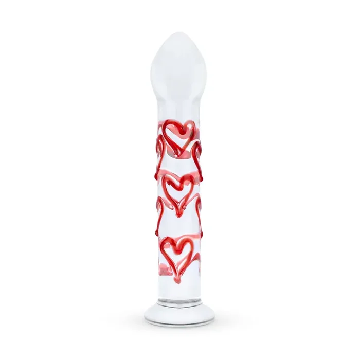 Gildo – Glas G-Punkt/Prostata Dildo mit Herzen Nr. 30