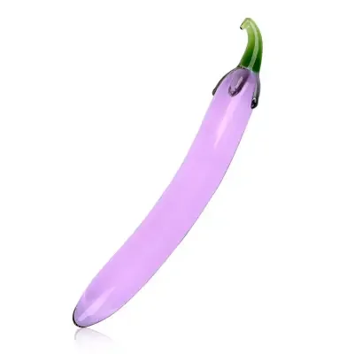 Glasdildo ‘Aubergine‘