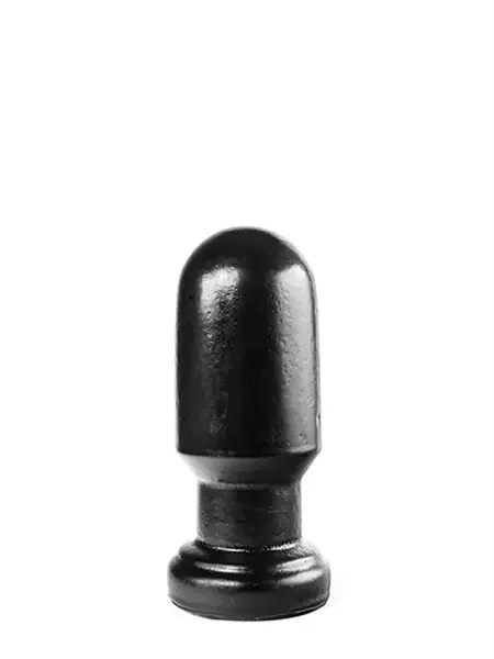 Glatter Analplug mit rundem Kopf – schwarz