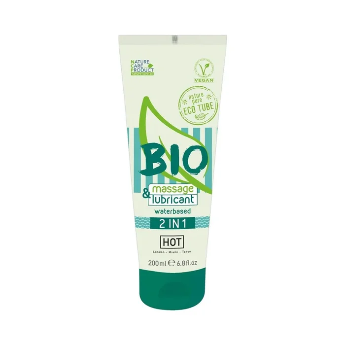 Gleitgel »HOT BIO waterbased 2in1« – Massagegel – Vegan – Inhalt 200 ml