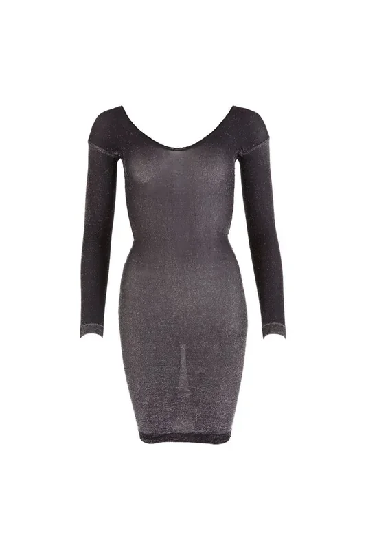 Glitter Minikleid – Schwarz