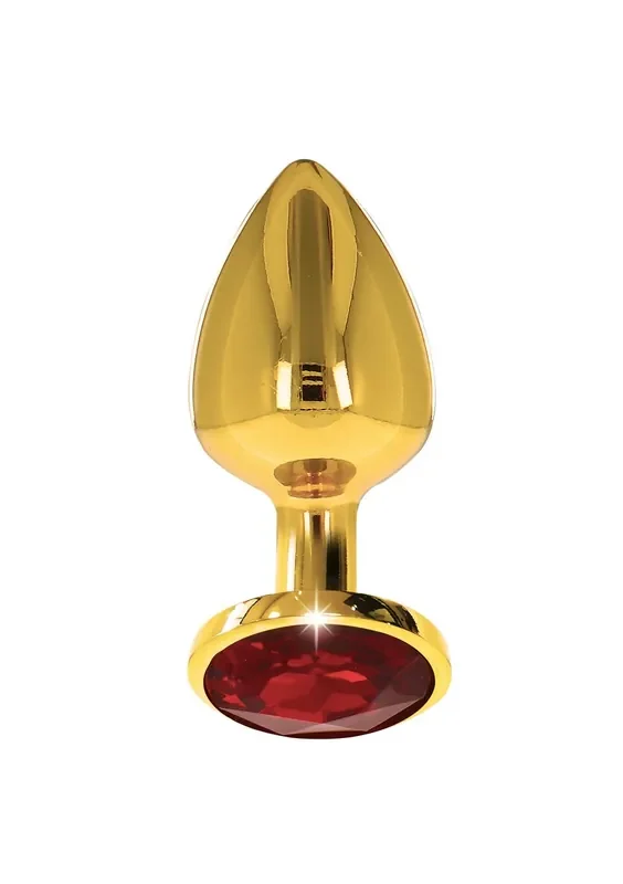 Goldener Analplug mit Schmuckstein – Small