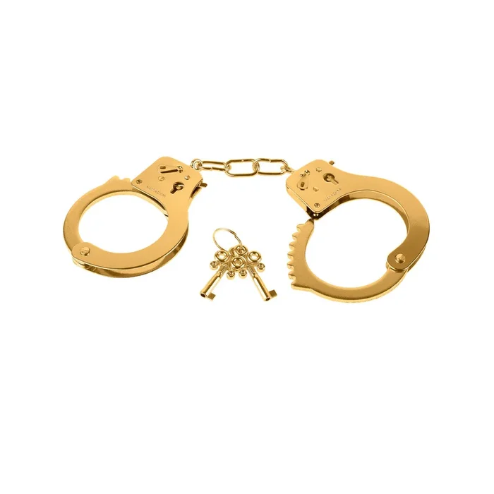 Goldfarbene Handschellen aus Metall
