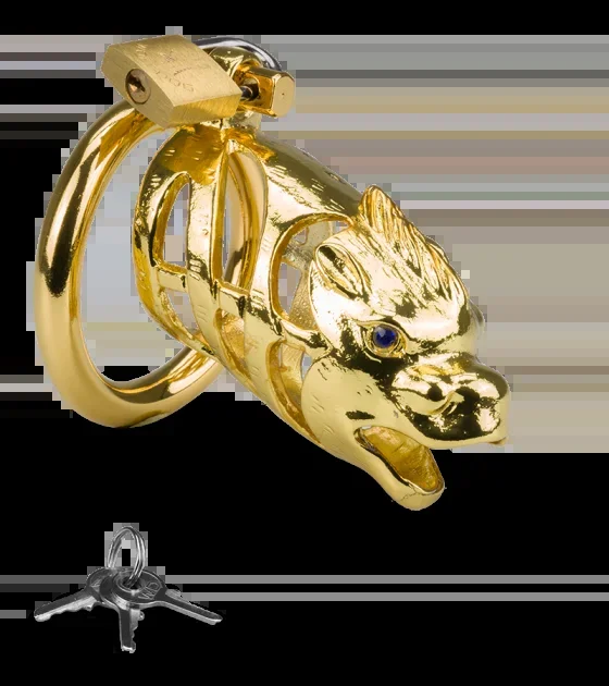 Goldfarbener Peniskäfig chinesisches Sternzeichen Drache