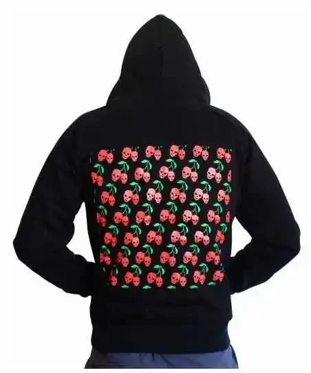 Gothic Kapuzensweatshirt – Cherry Skulls
