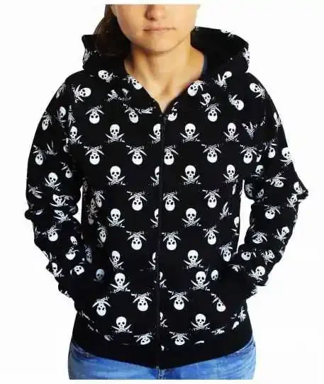 Gothic Kapuzensweatshirt – Skulls and Swords