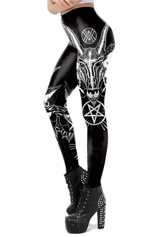 Gothic-Leggings ‘Ziegenkopf‘