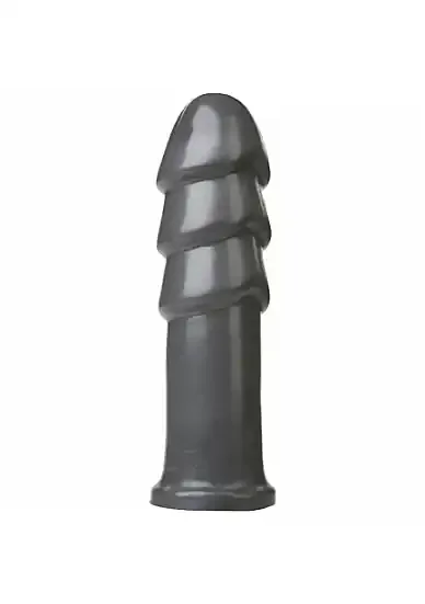 Großer Dildo mit 3 Eicheln – grau