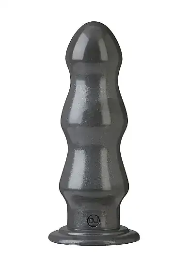 Großer Dildo mit Wellen – grau