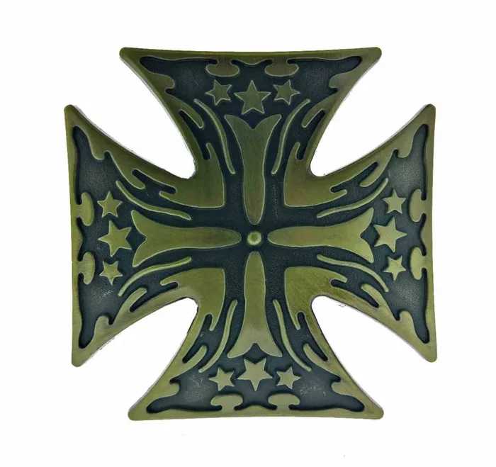 Gürtelschnalle – Eisernes Kreuz mit Sternen