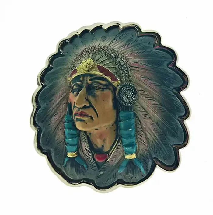Gürtelschnalle – Häuptling Indianer