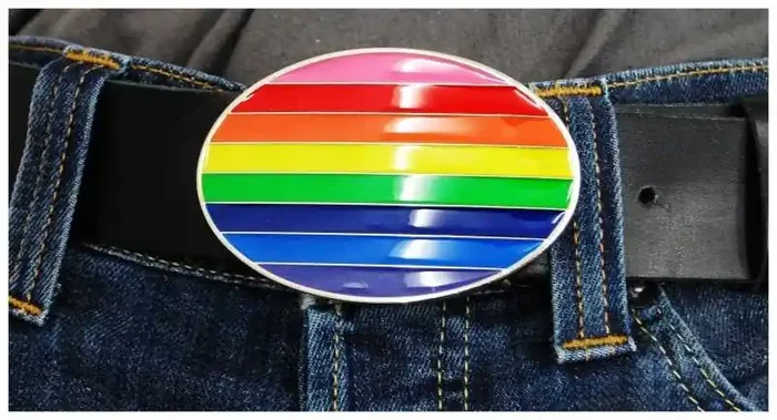 Gürtelschnalle – Rainbow Rund