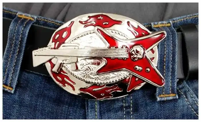 Gürtelschnalle – Red Guitar