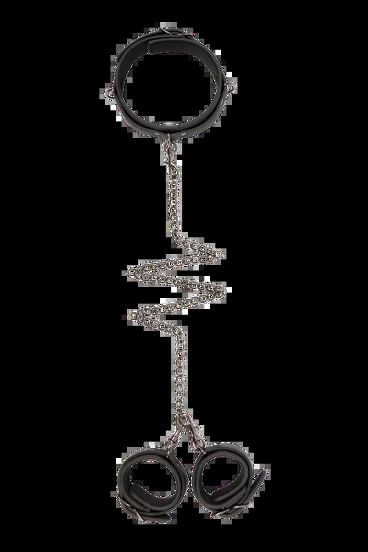 Halsband-Handfessel-Ketten-Set