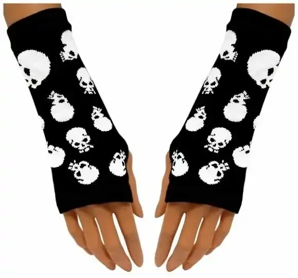 Handstulpen – Totenkopf Muster