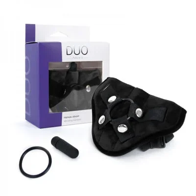 Harnais et petit vibrateur – Noir – Adore U – DUO