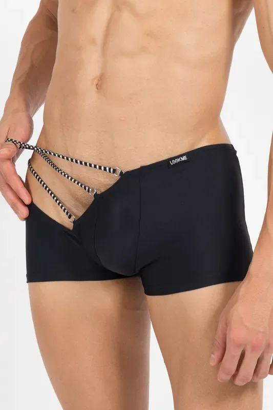 Herren Boxer mit Gummibändern (Farbe Weiss, Grösse M)
