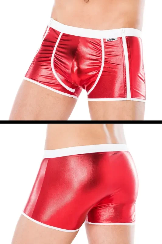 Herren Boxershorts im Wetlook – rot