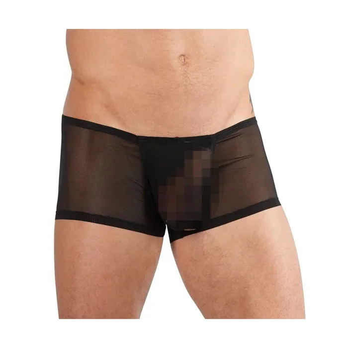 Herren Pants aus Powernet mit Swell-Funktion – Transparent/Schwarz