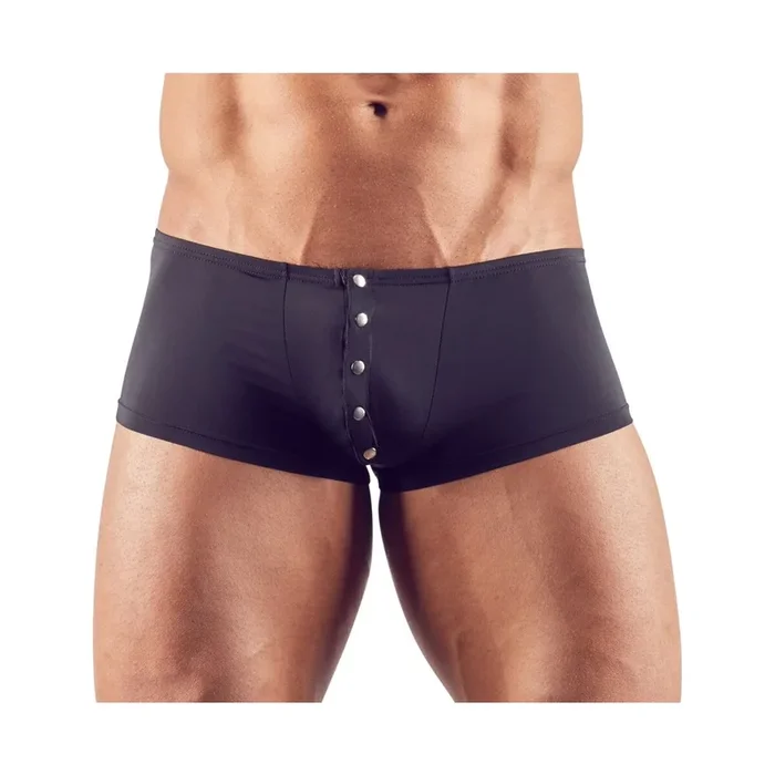 Herren Pants »Klassik« mit Druckknopfleiste – Schwarz – Größe XL
