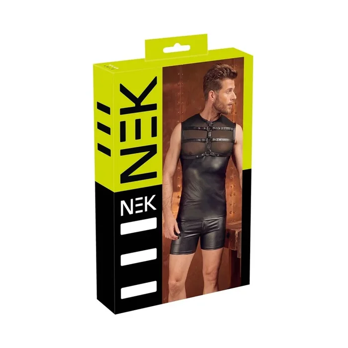 Herren Top im Mattlook mit Powernet – Schwarz – Größe S