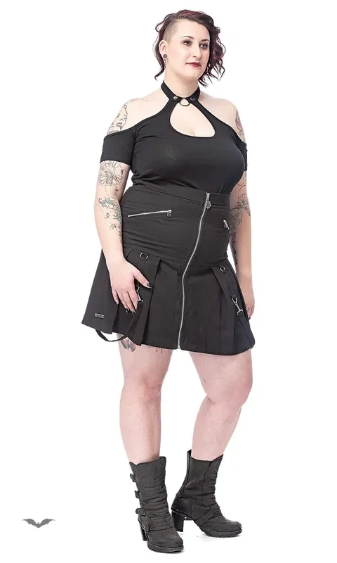 High Waist Rock mit abnehmbaren Bondages
