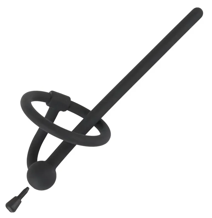Hohler Penisplug mit Eichelring aus Silikon