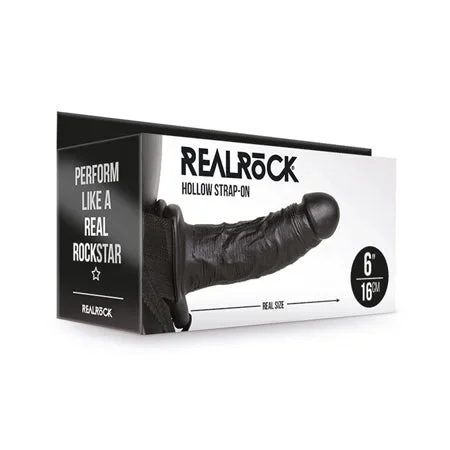 Hollow Strap-on Without Balls 6 Inch – Black