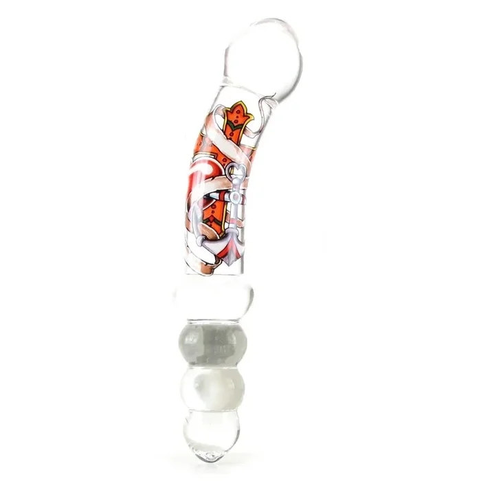 Inked Glass Dual Probe Dildo