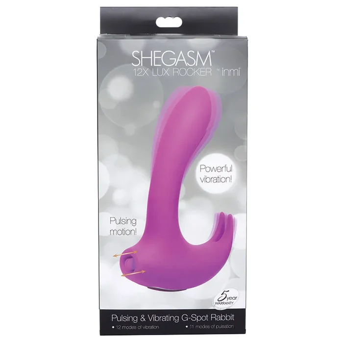 Inmi Shegasm 12x Lux Rocker Pulsing & Vibrating G Spot Rabbit – Purple