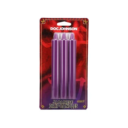 Japanese Drip Candles – Pack of 3 Purple