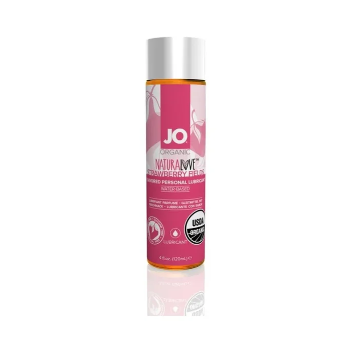 Jo Usda Organic – Strawberry – Lubricant (water-based) 4 Fl Oz / 120 Ml