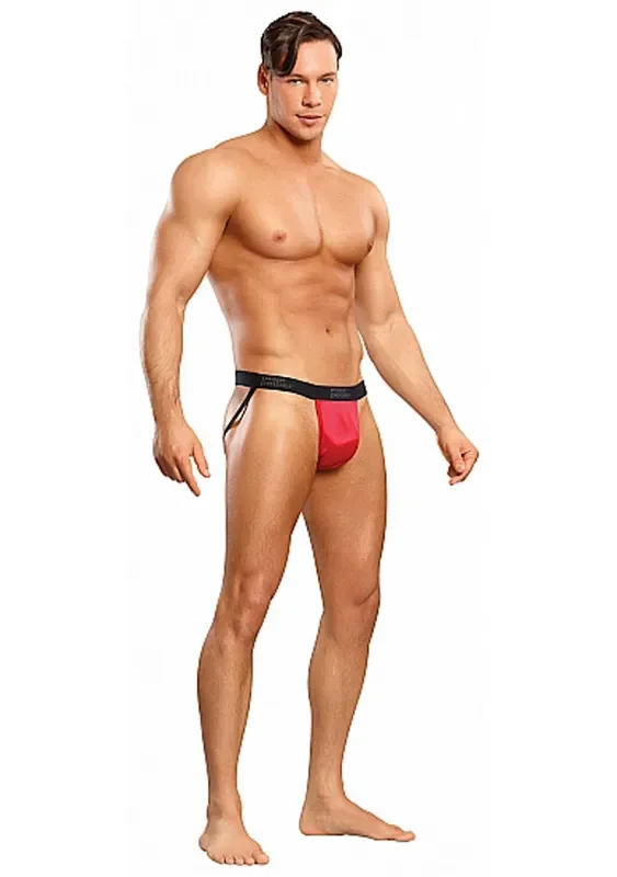 Jock-Slip aus Satin in Rot