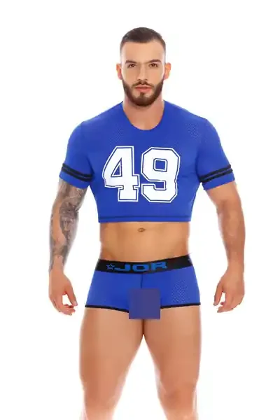 JOR Crop Top ‘49‘ blau