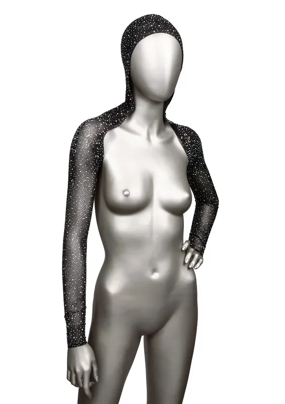 Kapuzen-Schulterjäckchen mit Strass