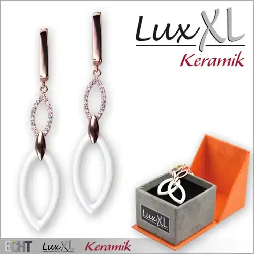 Keramikohrringe weiß mit Zirkonia