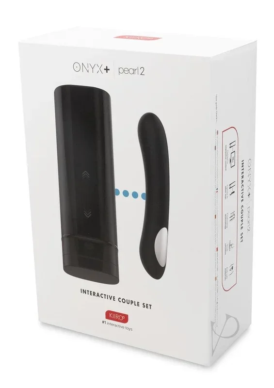Kiiroo Onyx+ & Pearl2 Interactive Masturbator/Vibrator Kit – Black