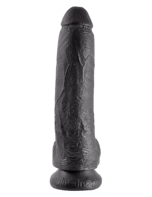King Cock 23 cm Dildo mit Hoden Schwarz